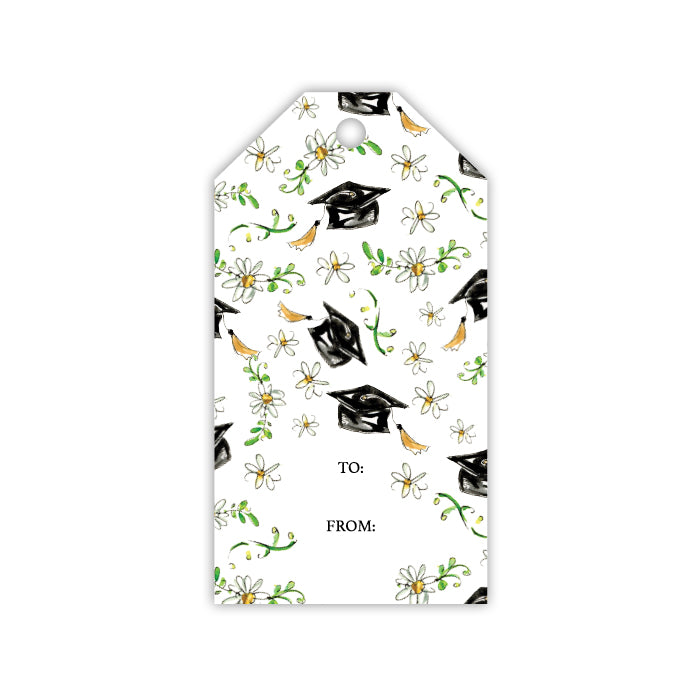 Graduation Caps and Daisy Pattern Gift Tag – RosanneBECK Collections