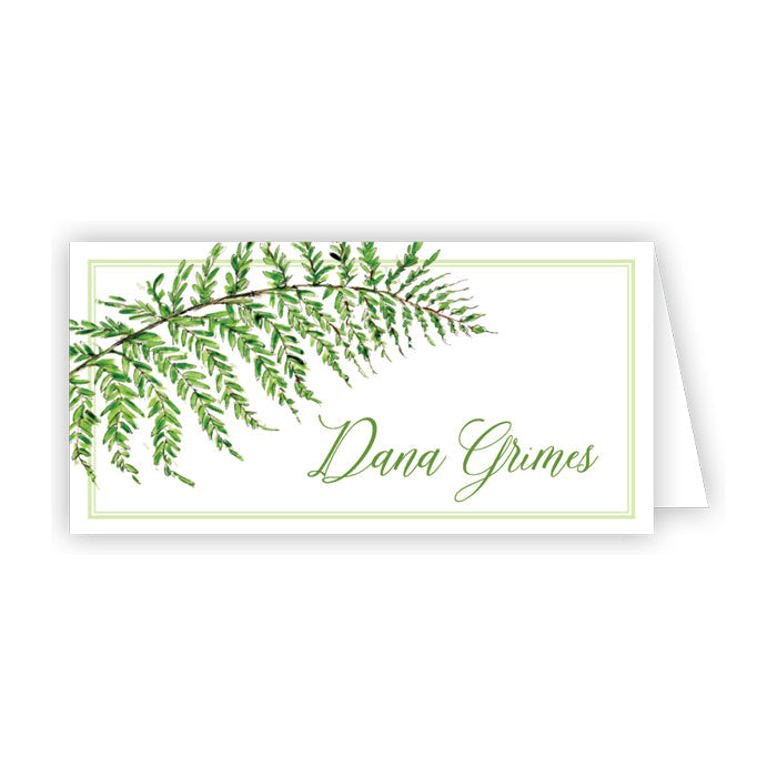 Hand Painted Large Fern Leaf Place Cards