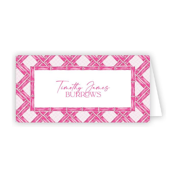 Hot Pink Cane Place Cards