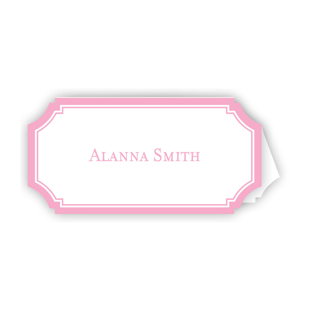 Pink Die-Cut Place Card