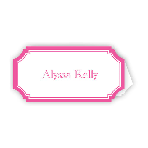 Hot Pink Border Place Cards
