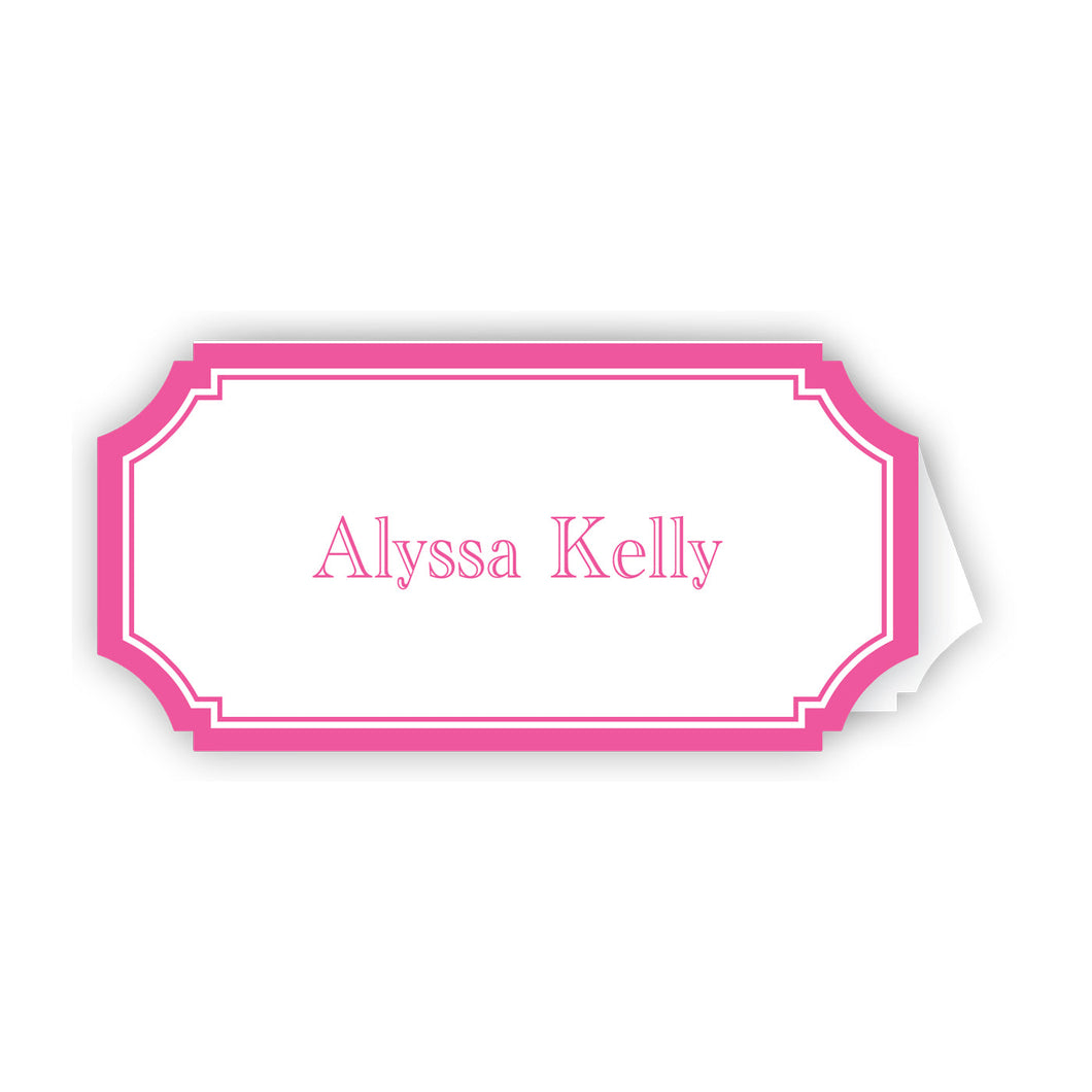 Hot Pink Border Place Cards