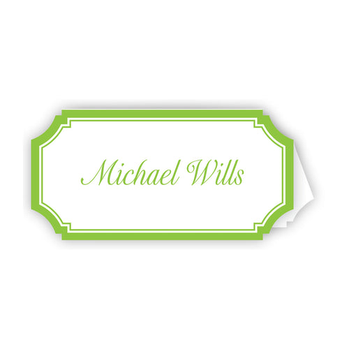 Grass Green Border Place Cards