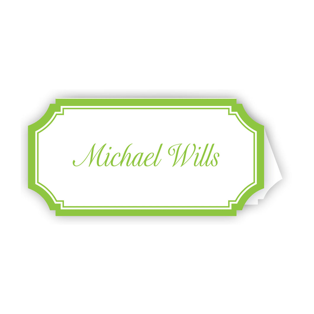 Grass Green Border Place Cards