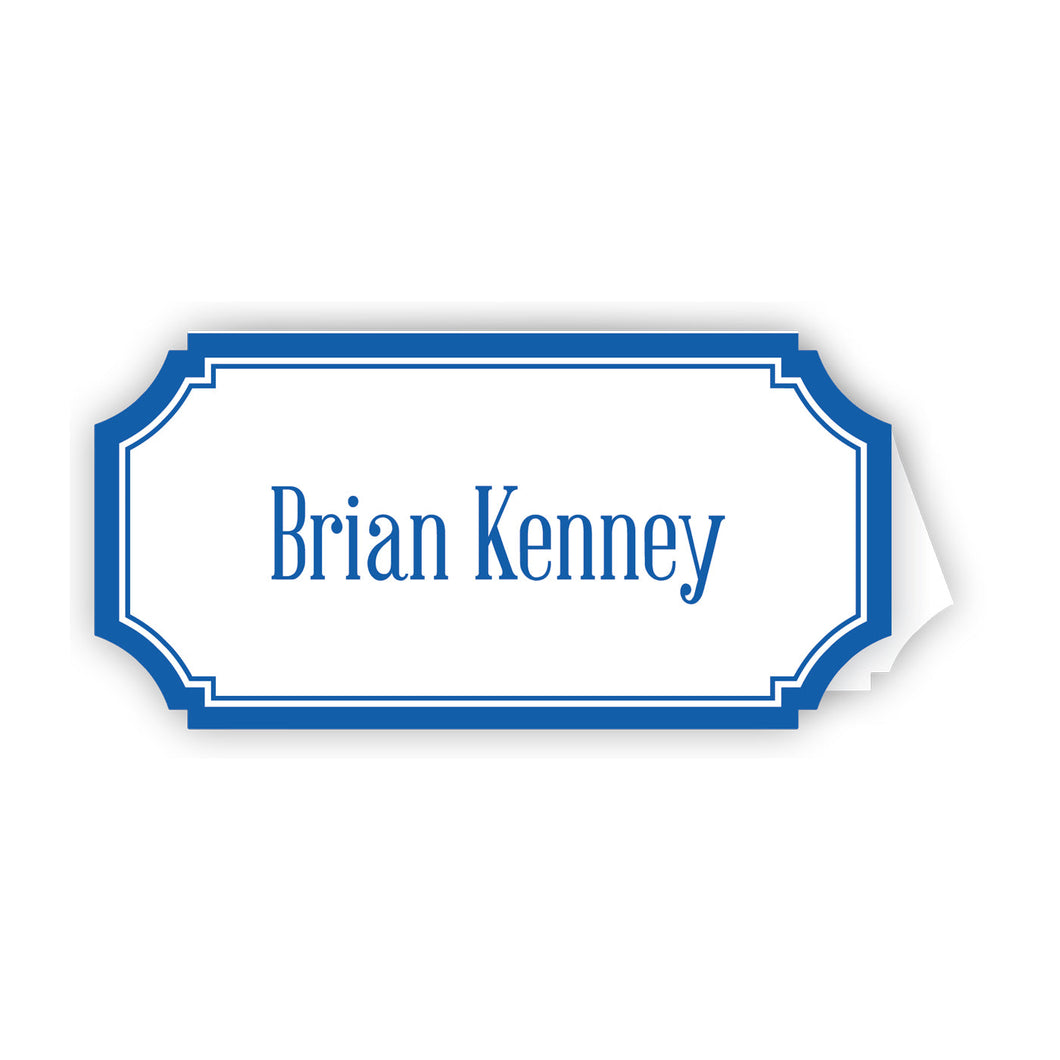 Royal Blue Border Place Cards