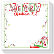 Merry Christmas List Block Notepad
