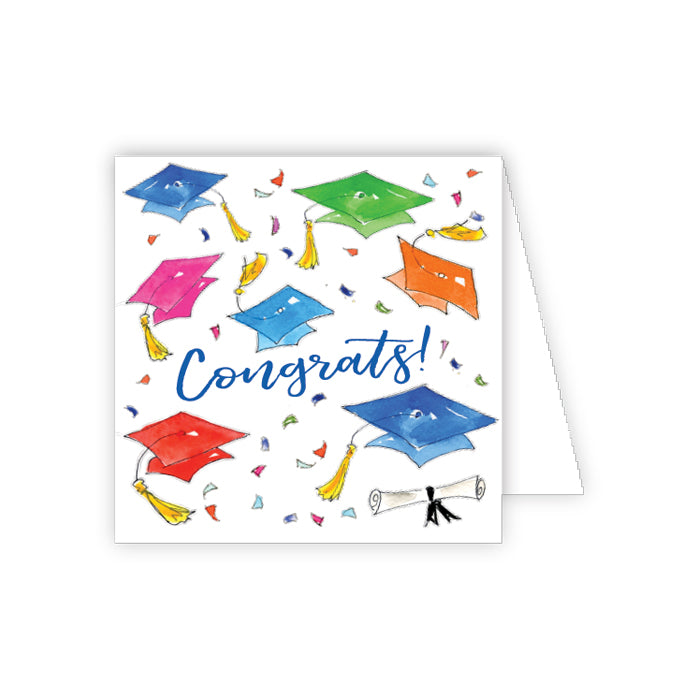 Congrats! Graduation Caps Colorful Enclosure Card – RosanneBECK Collections