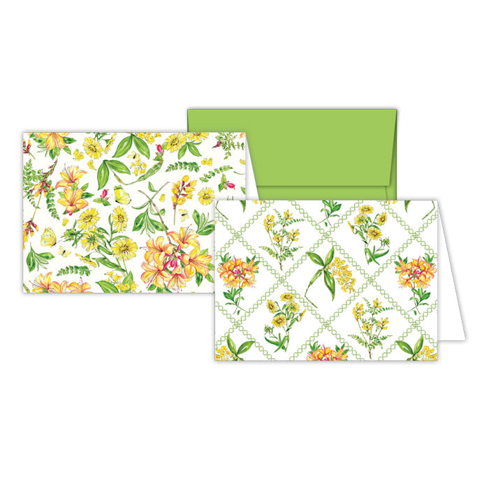 Green Botanical Floral Stationery Notes