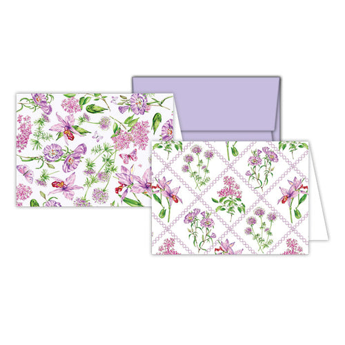 Lavender Botanical Floral Stationery Notes