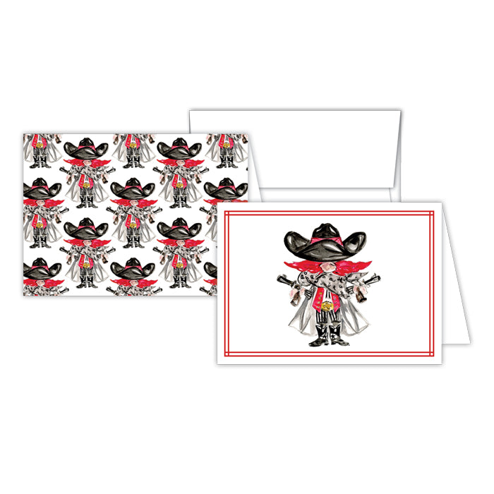 Red And Black Raider Petite Note Combo