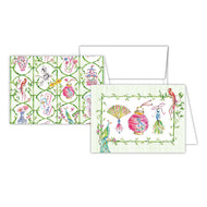 Mahjong Icons Green Bamboo Trellis Petite Note Combo