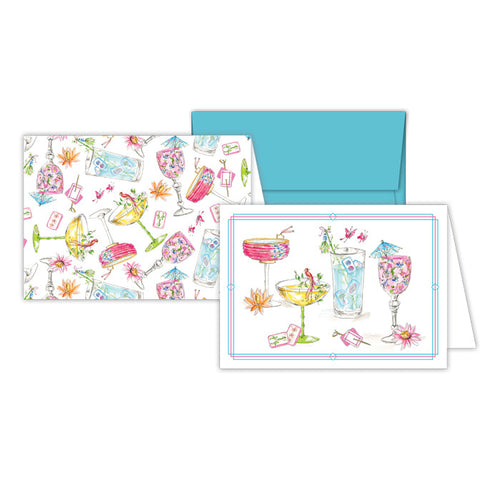 Hand Painted Mahjong Cocktails Petite Note Combo