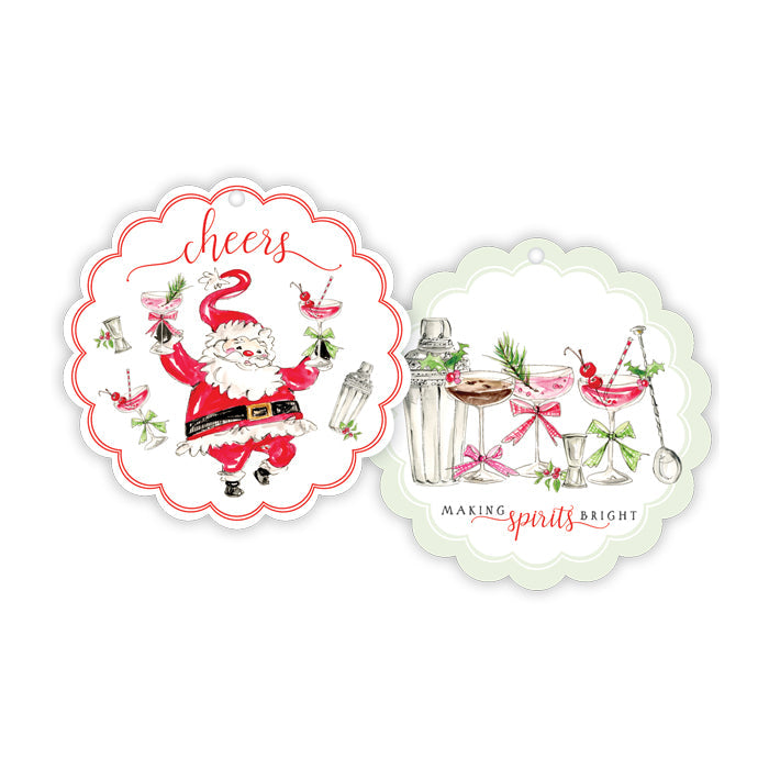 Making Spirits Bright Scalloped Gift Tags