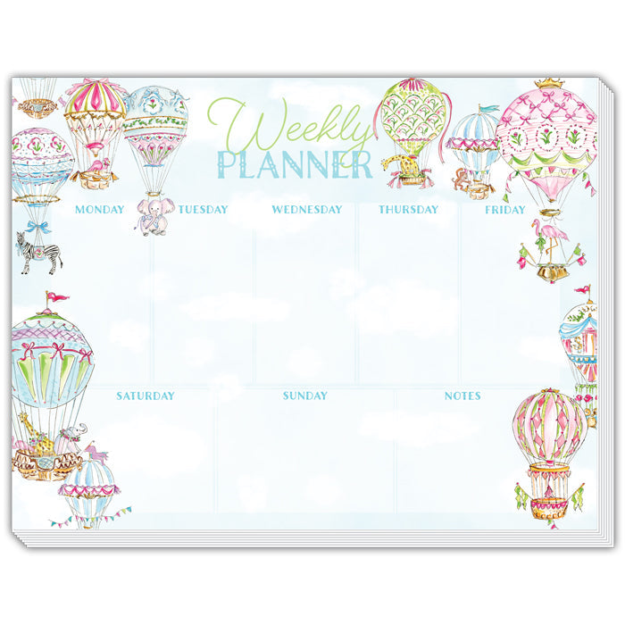 Hot Air Balloons Weekly Planner Desk Planner