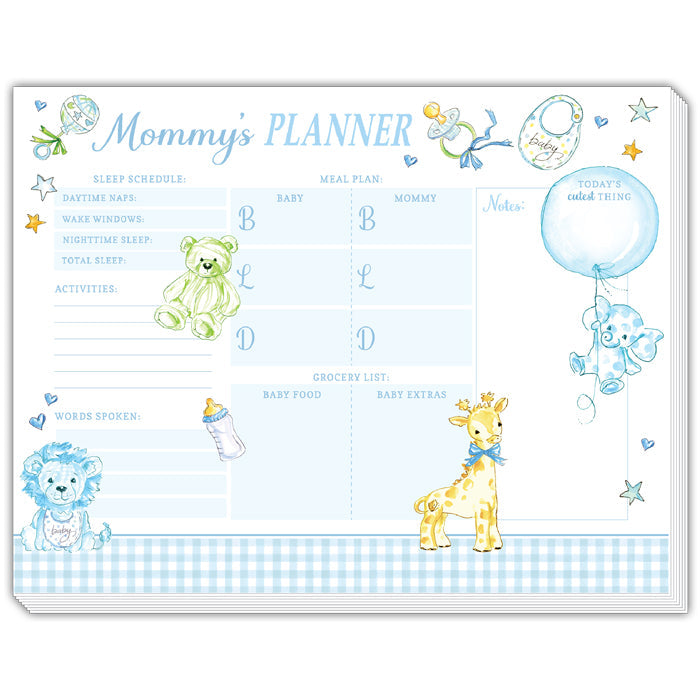Mommy's Planner Blue Sweet Baby Icons Desk Planner