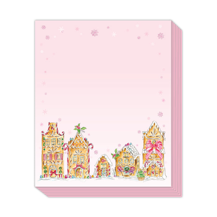 Pink Gingerbread House Village Stack Pad