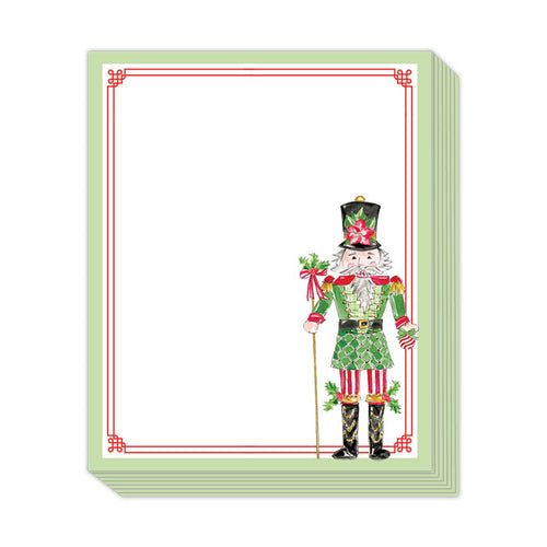 Red and Green Poinsettia Nutcracker Stack Pad