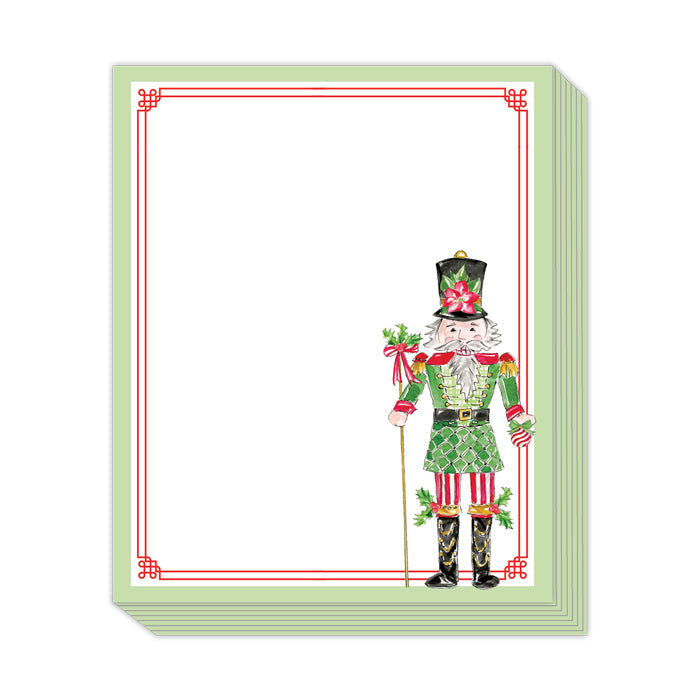 Red and Green Poinsettia Nutcracker Stack Pad
