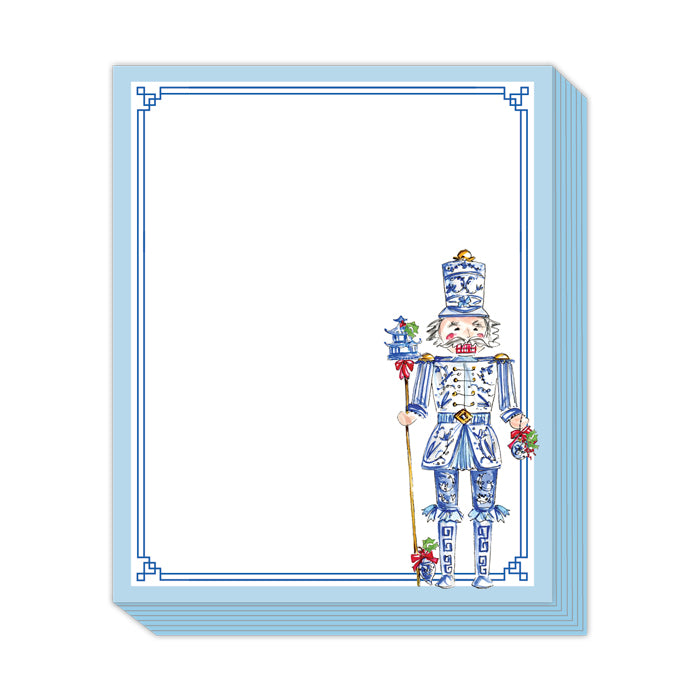 Blue Chinoiserie Nutcracker Stack Pad