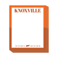 Handpainted Orange and White Knoxville with Coordinates and Tennesssee  Icon Stack Pad