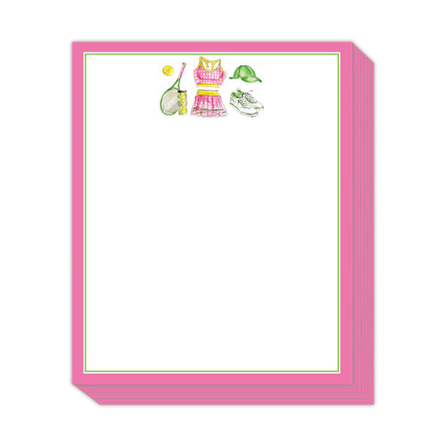 Tennis Outfit and Icons Pink and Green Stack Pad
