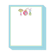 Fan Lantern Tassel Mahjong Icons Blue Green Stack Pad