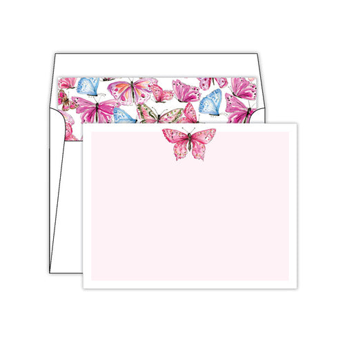 Pink Butterfly Social Set