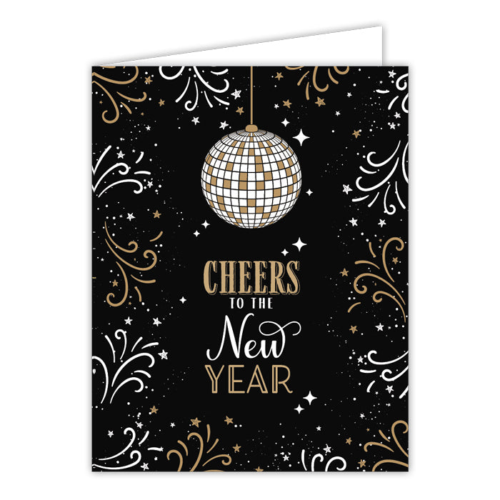 Cheers to the New Year Disco Ball Greeting Card