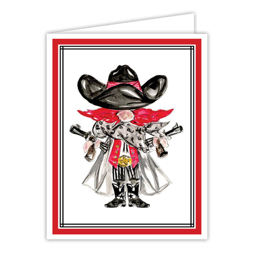 Red and Black Raider Greeting Card