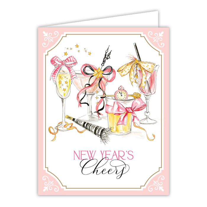 New Year's Cheers New Year Cocktails Greeting Card