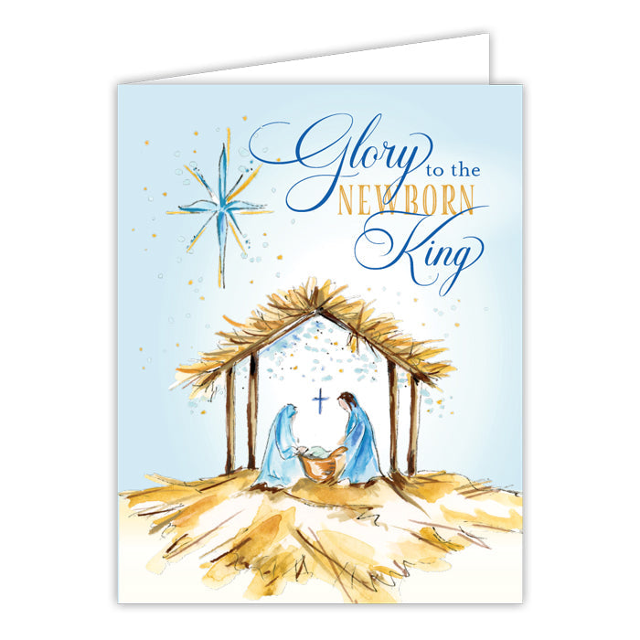 Hand Painted Nativity Greeting Card