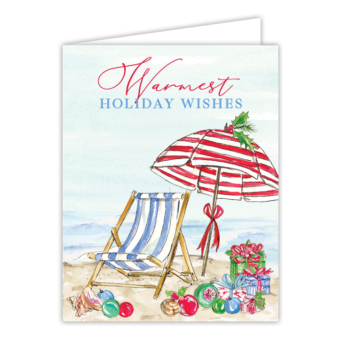 Warmest Holiday Wishes Ornaments Greeting Card