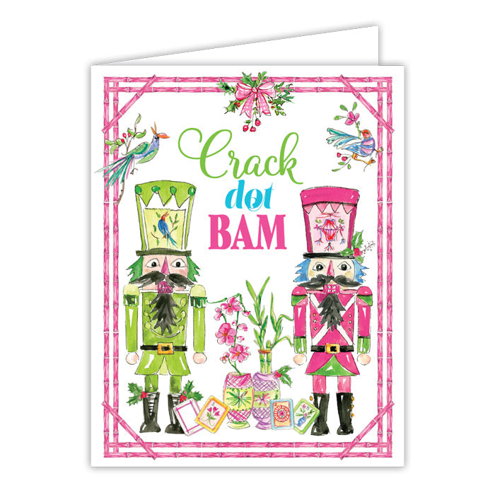 Crack Dot Bam Nutcrackers Mahjong Greeting Card