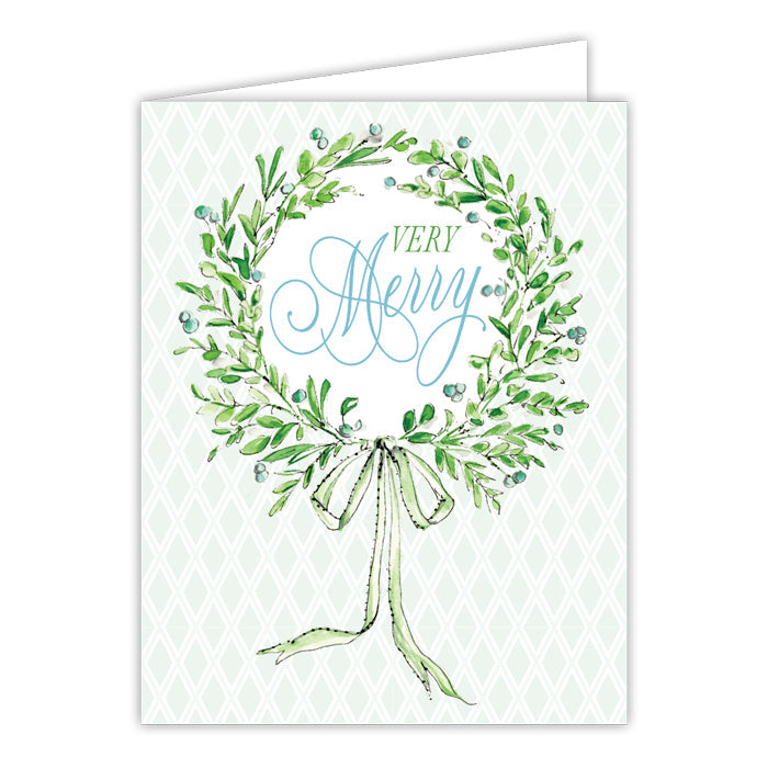 Hand Painted Wreath Greeting Card