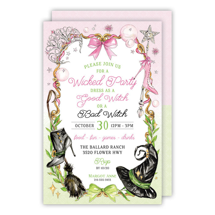 Wicked Large Flat Invitation