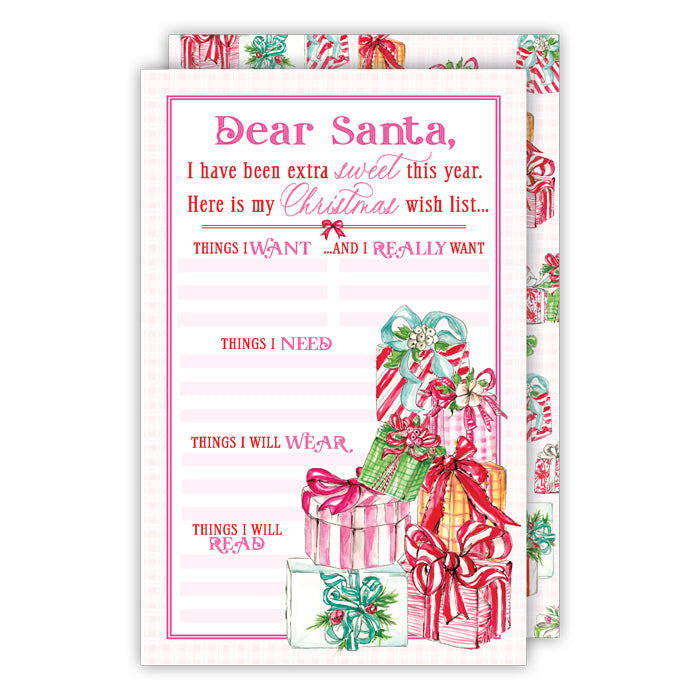 Vintage Pink Packages Letter to Santa