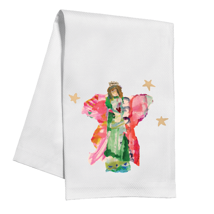 Lauren Dunn Green Angel Kitchen Towel