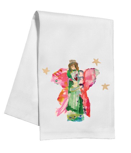 Lauren Dunn Green Angel Kitchen Towel