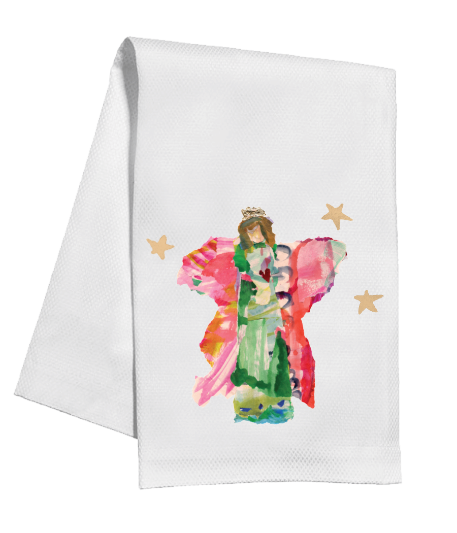 Lauren Dunn Green Angel Kitchen Towel