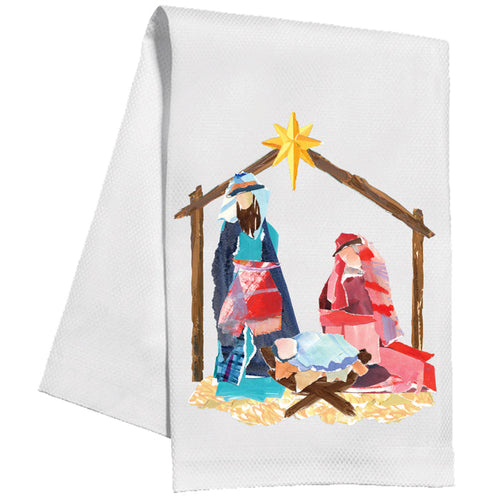 Lauren Dunn Nativity Scene in Manger Kitchen Towel