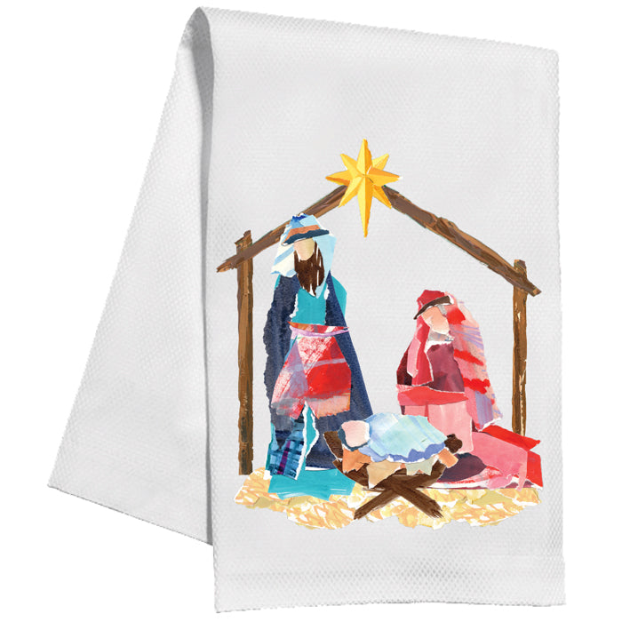 Lauren Dunn Nativity Scene in Manger Kitchen Towel