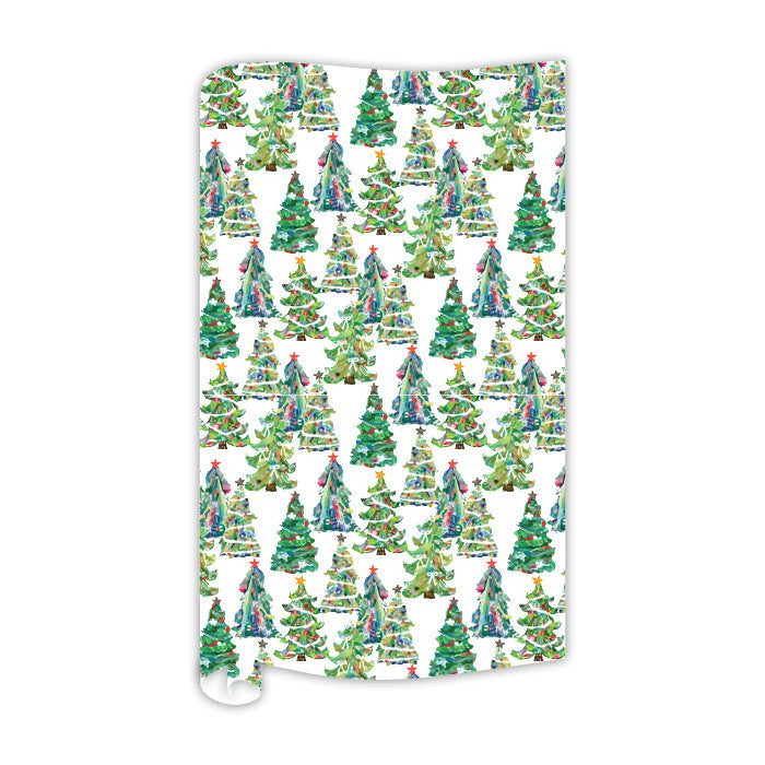 Lauren Dunn Christmas Tree Trio Pattern Wrapping Paper