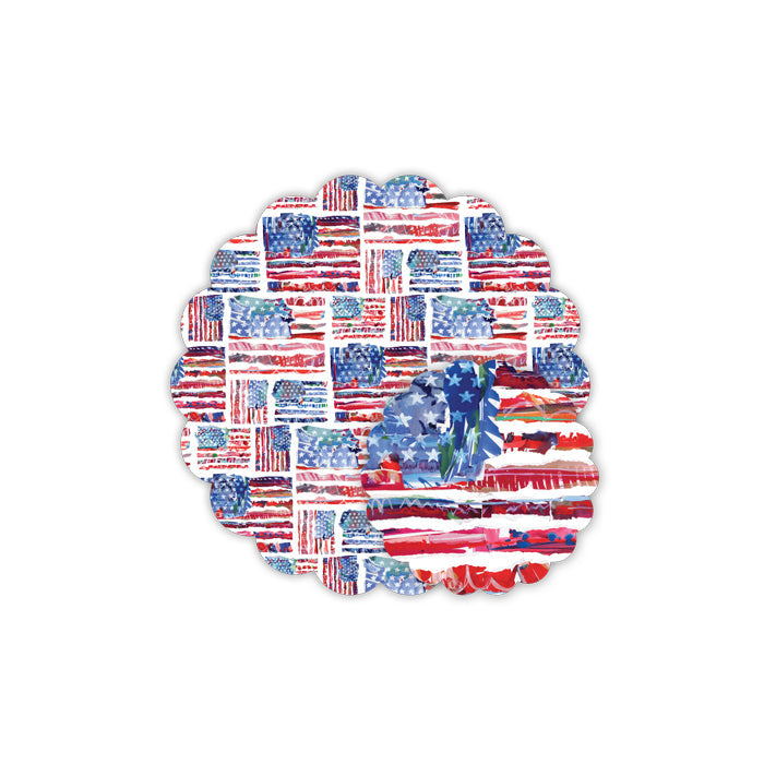 Lauren Dunn American Flag Doily Set