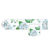 Lauren Dunn Blue Hydrangea Pinstripe Napkin Ring