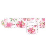 Lauren Dunn Pink Poppy Pinstripe Napkin Ring