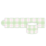 Lauren Dunn Green Plaid with Pink Accent Napkin Ring