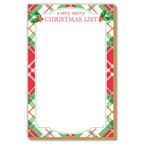 Lauren Dunn A Very Merry Christmas List Christmas Luxe Large Notepad
