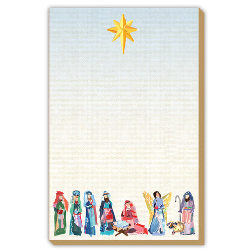 Lauren Dunn Nativity Scene With Star Luxe Large Notepad