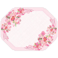 Lauren Dunn Pink Poppy Floral Corners Posh Die-Cut Placemat