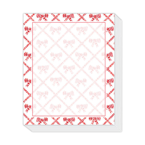 Lauren Dunn Green and White Striped Bow Notepad Duo